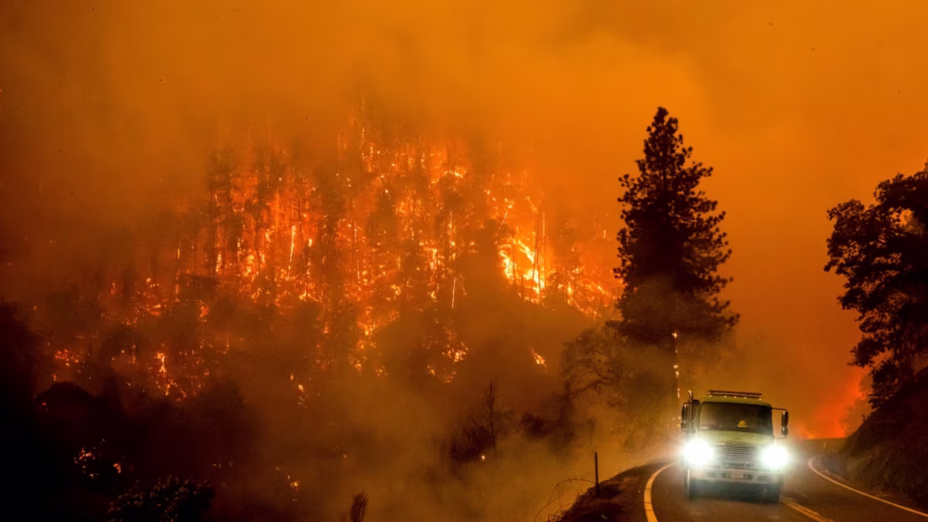 Kebakaran Hutan Membara di Pacific Palisades, Langit California Memerah di Malam Hari