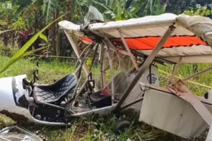 Pesawat Latih Marsma Fajar Adrianto di Ciampea Bogor