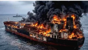 Kapal Tanker Kuwait Terbakar di Dubai Akibat Serangan Rudal dan Drone Iran