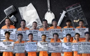 Polres Bengkalis Gerebek ‘Jalan Neraka’, 17 Pelaku Narkoba Diringkus di Tengah Kebun Sawit